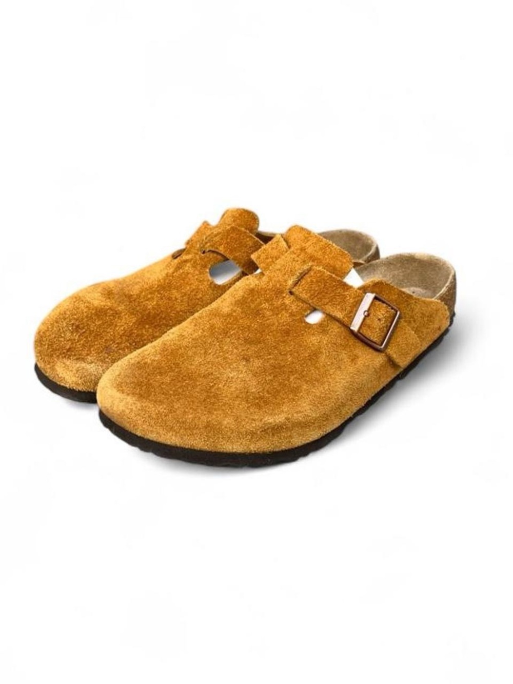 Birkenstock Boston Mink Brown Suede Clogs Soft Footbed EU 45 US Men’s 12 Regular